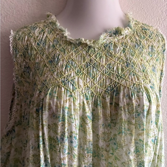 Free People Shea Printed Undersea Combo Button Back Closure Mini Dress M - Picture 8 of 16